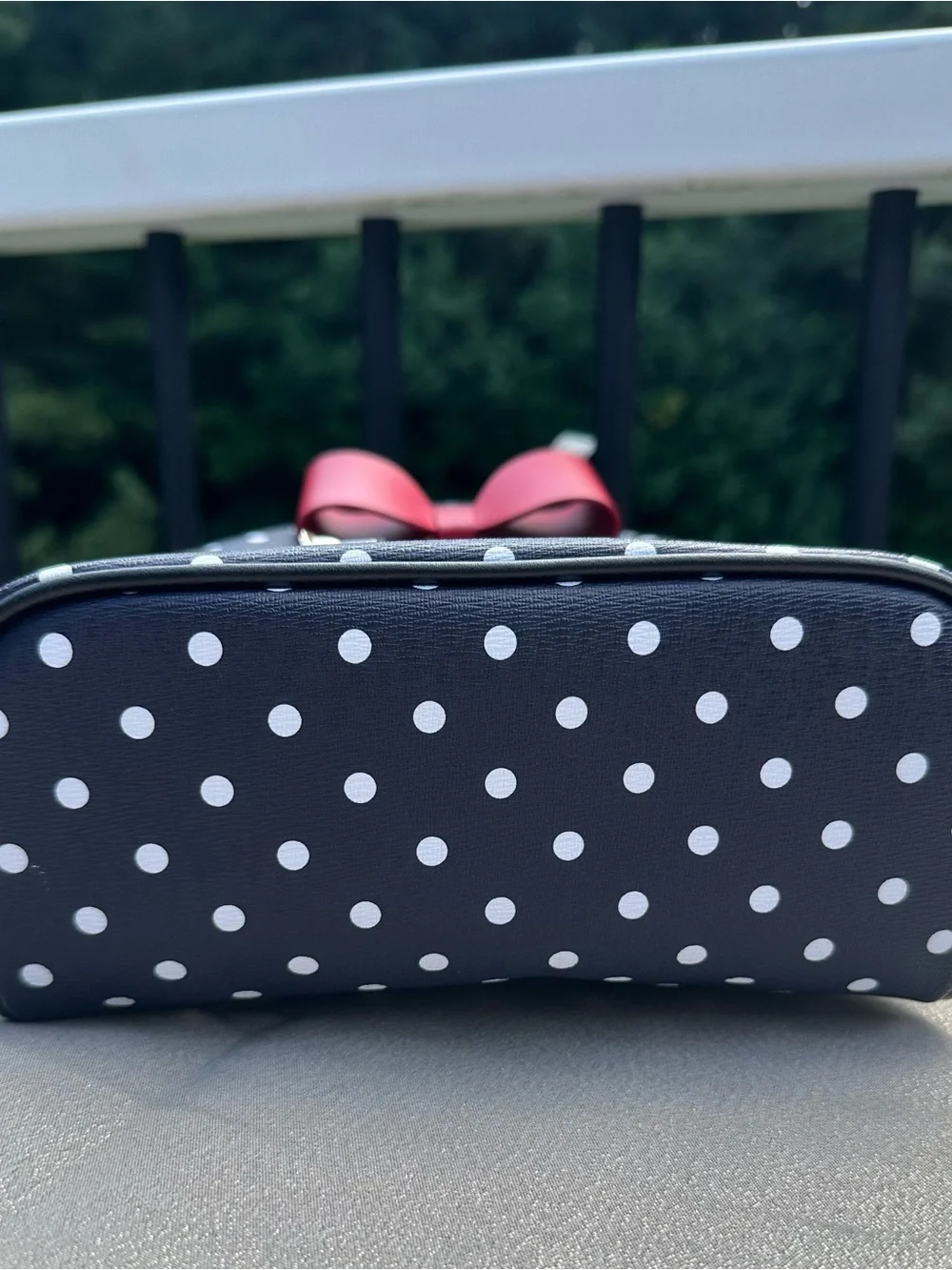 kate spade Polka Dot Minnie Backpack with Red Bow
